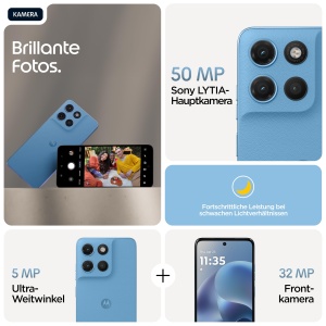Smartphone Motorola Moto g17, 50 MP, 128 GB, Alaskan Blue - Img 2