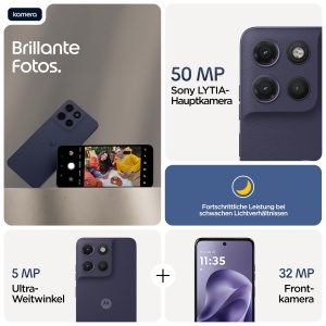 Smartphone Motorola Moto g17, 50 MP, 128 GB, Culoare Albastru Seara - Img 2
