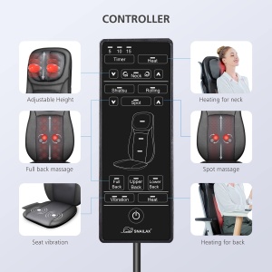 Snailax Massagesitzauflage Shiatsu Functie de Incalzire si Vibratie Masaj pentru Spate si Corp - Img 8