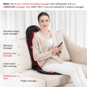 Snailax Perna de Masaj cu Spuma Memory Functie de Vibratie si Incalzire pentru Spate si Coapse - Img 2