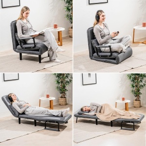 Sofa extensibila InnovaGoods, 4-in-1, gri, capacitate 150 kg - Img 4