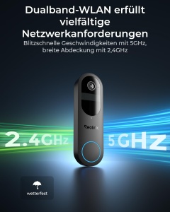 Sonerie video wireless Reolink cu camera, 2K, vedere 11, Wi-Fi dual-band, detectie inteligenta - Img 6