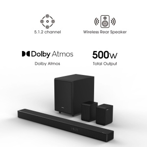 Soundbar Hisense AX5125H 5.1.2 cu Subwoofer Wireless, 500W, Negru - Img 4