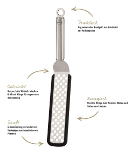 Spatula flexibila Rosle 32 cm din otel inoxidabil si silicon rezistenta la temperaturi ridicate - Img 2