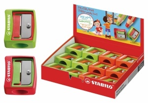 Spitzer pentru creioane STABILO woody 3 in 1, plastic, 3 culori