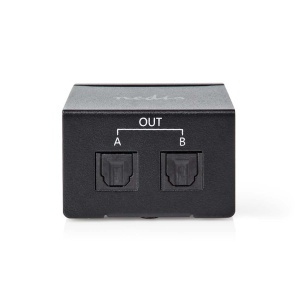 Splitter audio digital Nedis TosLink 2-Weg, 2 iesiri, metal, negru - Img 3