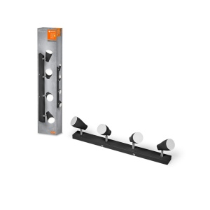 Spot LED LEDVANCE GU10, 4x4,3W, 1400lm, Negru, Lumina Calda - Img 5