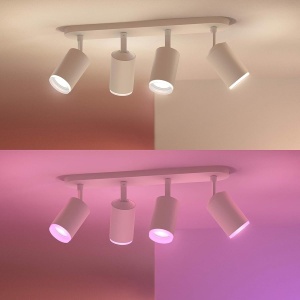 Spot LED Philips Hue Fugato, 4 x 350lm, dimabil, 16 milioane culori, alb - Img 5