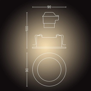 Spot LED Philips Hue Milliskin, 400lm, Alb, 3 bucati, lumina calda si rece - Img 2