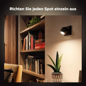Spot LED Philips Hue White Ambiance Buckram, 250lm, negru, dimabil - Img 3
