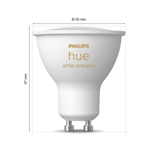 Spot LED Philips Hue White Ambiance GU10, 400lm, 5 bucati, dimabil - Img 8