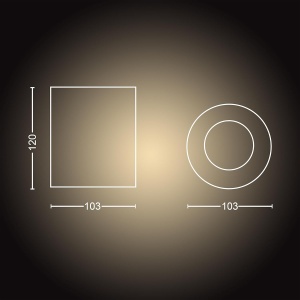 Spot LED Philips Hue White Ambiance Pillar, alb, cu dimmer si control prin aplicatie - Img 4