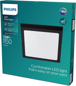 Spot LED Philips Slim Surface 12W Lumina Calda 2700K Negru - Img 2