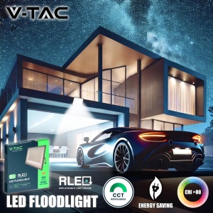 Spot LED V-TAC exterior 100W - [Samsung Chip + RLE Technology] - 8150 lumeni - IP65 - Proiector LED pentru casa, gradina, garaj, depozit - Spot LED pentru exterior - CCT 3-IN-1 Lumina calda, rece sau neutra - Img 2