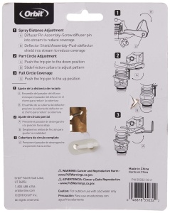 Sprinkler cu cap de stropire Orbit 55032, 12 Zoll, din alama, acoperire mare - Img 3