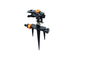 Sprinkler Impuls Fiskars XL, 26 m, Metal, NegruPortocaliu