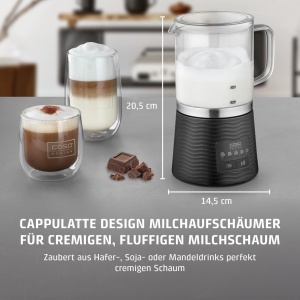 Spumator de lapte Caso CappuLatte, capacitate 250 ml, design din sticla, 5 functii - Img 3