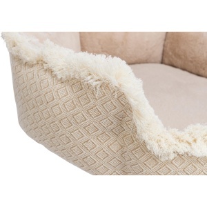 Stalpis pentru pisici Boho, Bej, 83 cm, cu pat moale detasabil - Img 3
