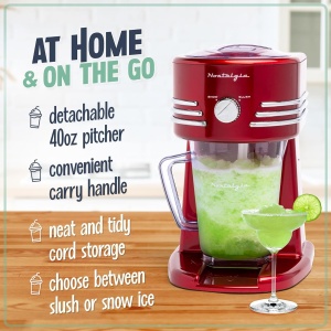 Statie de Bauturi NOSTALGIA 1,2L, pentru Slush-Drinks si Margaritas, Rosu - Img 3