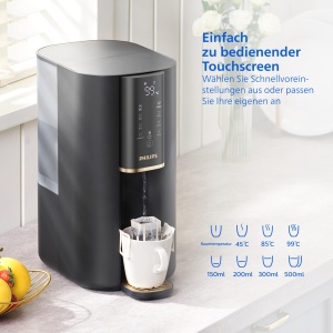 Statie de filtrare apa Philips ADD6901HBK01, 4 litri, 4 temperaturi, UV-C, negru - Img 5