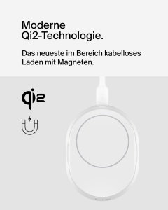 Statie de incarcare wireless Belkin BoostCharge Pro 15W, compatibila cu MagSafe, alba - Img 6