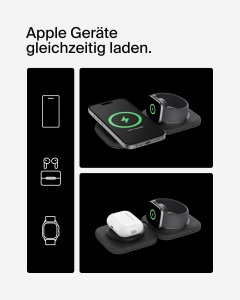 Statie de incarcare wireless Belkin BoostCharge Pro 2-in-1, 15W, MagSafe, compacta - Img 5