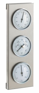 Statie meteo analogica TFA Dostmann din inox cu barometru termometru si higrometru rezistenta la intemperii