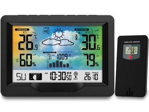 Statie Meteo BERDSEN BD-901 cu Display, Masurare Temperatura Interioara si Exterioara, Alarma Snooze, Negru - Img 5