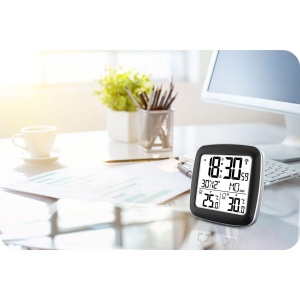 Statie Meteo BERDSEN BD-903 cu Display, Masurare Temperatura Interioara si Exterioara, Alarma Snooze, Culoare Argintie - Img 2