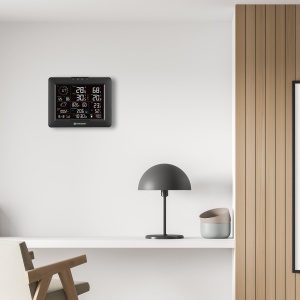 Statie Meteo Bresser 8-in-1 cu Senor Exterior, Hitzestress, Negru - Img 2