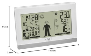 Statie meteo digitala TFA Dostmann Weather Boy 35115902 cu senzor extern si afisaj alb - Img 2