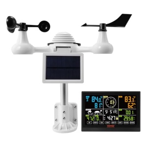 Statie meteo solara VEVOR Profi 7-in-1, Wi-Fi, display 7.5 inch, senzor exterior - Img 10