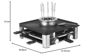 Statie multifunctionala WMF Lumero 3in1 Raclette Fondue Grill 1800W otel inoxidabil - Img 13