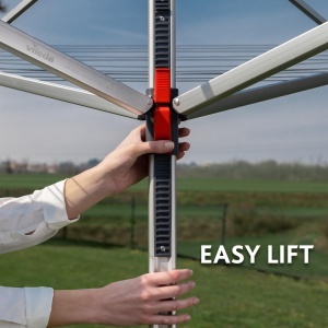 Stativ pentru rufe Vileda Sun-Lift Compact, 40 m, aluminiu, gri - Img 3