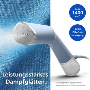 Steamer Philips Seria 5000 STH502020 Abur Vertical si Horizontal Himmelblau - Img 3