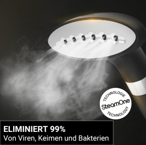 SteamOne - Rezultat profesional Steamer & Steamer - Fier de calcat vertical cu abur cu rezervor de apa de 3,5l - Perie antibacteriana cu abur pentru toate tipurile de textile - 2000W - T2000B - Img 3