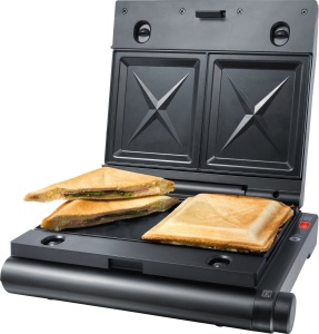 Steba SG 55 Multi-Snack-Maker, vafe sandwich la gratar, control individual al temperaturii negru - Img 2