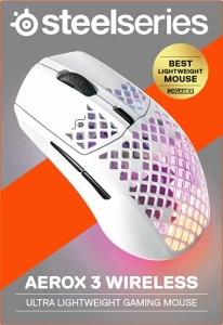 SteelSeries Aerox 3 Wireless Gaming Mouse RGB 18000 DPI Snow - Img 10