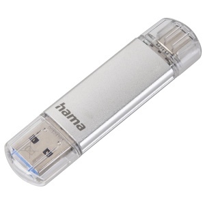 Stick USB Hama C-Laeta 128GB USB 3.2 Type-C, Viteza 40MBs, Argintiu
