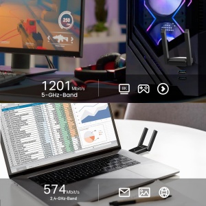 Stick Wi-Fi TP-Link Archer TX30U Plus, AX1800, Dual Band, USB 3.0 - Img 6