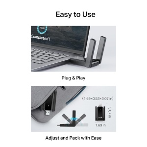 Stick WLAN TP-Link Archer T5U Plus, AC1300, USB 3.0, 2 antene externe - Img 7