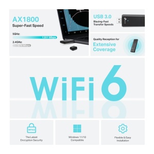 Stick WLAN TP-Link Archer TX20U, WiFi 6 AX1800, Dual Band, USB 3.0 - Img 3