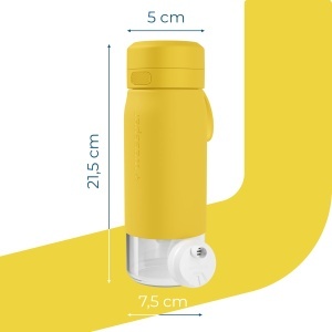 Sticla cu filtru Wessper Actitex Disc 500ml din sticla borosilicata galbena BPA-free - Img 4