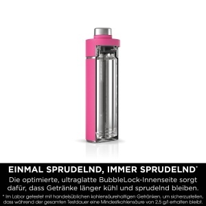 Sticla de apa Ninja Thirsti 530 ml, izolare tripla, culoare roz - Img 8