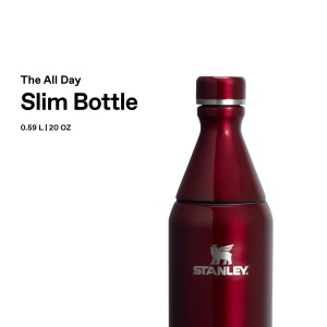 Sticla de apa Stanley All Day Slim 0.6L - Garnet Shine, inox, izolare vacuum - Img 3