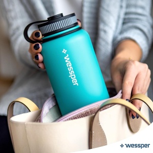 Sticla de apa Wessper Active Max Steeline 1L, inox, BPA-free, marine - Img 8