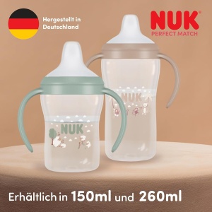 Sticla de invatare NUK Perfect Match, 150 ml, cu manere anti-alunecare, model Maimuta - Img 7