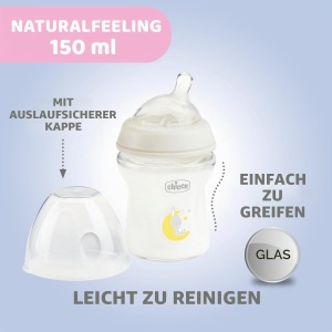 Sticla pentru bebelusi Chicco Natural Feeling, 150 ml, cu tetina din silicon, anti-colici - Img 6