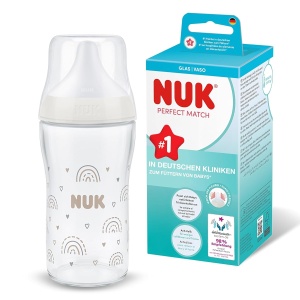 Sticla pentru bebelusi NUK Perfect Match, 230 ml, anti-colici, set 2 bucati