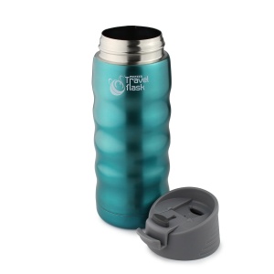 Sticla termica Pioneer, 0.48L, albastru metalizat, din otel inoxidabil - Img 2